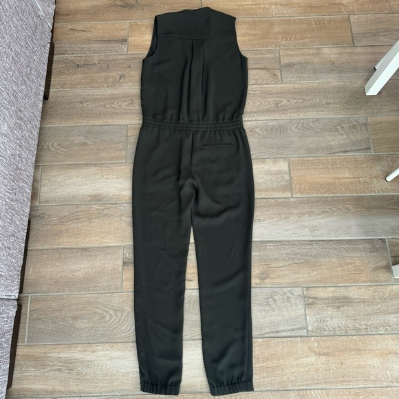 Vince Women’s Sleeveless Jumpsuit Crepe Jogger Drawstring Waist Green 0 - Picture 7 of 10